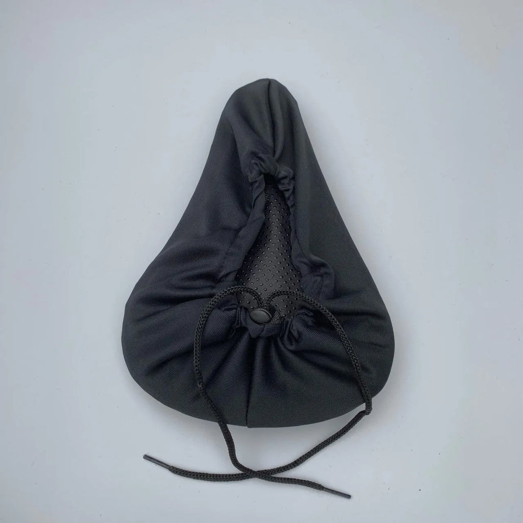 Bicycle cushion cover in non-slip fabric with aviation cushion cotton, 28cm x 18cm, shown in red, blue, or black