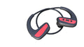 Black swimming headphones with head-mounted design for aquatic and running sports use