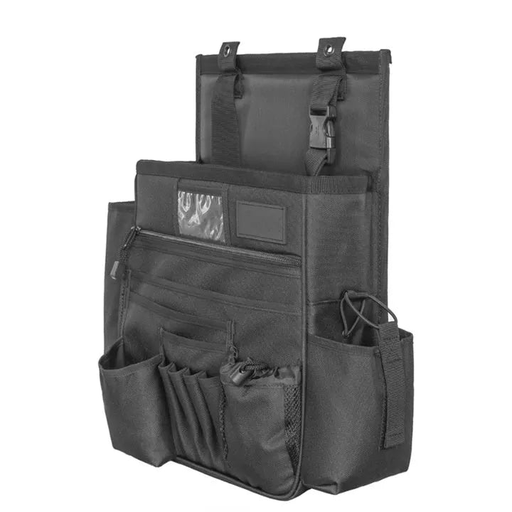 Black 600D Oxford cloth car seat back storage bag, 55 x 37 cm, for car use