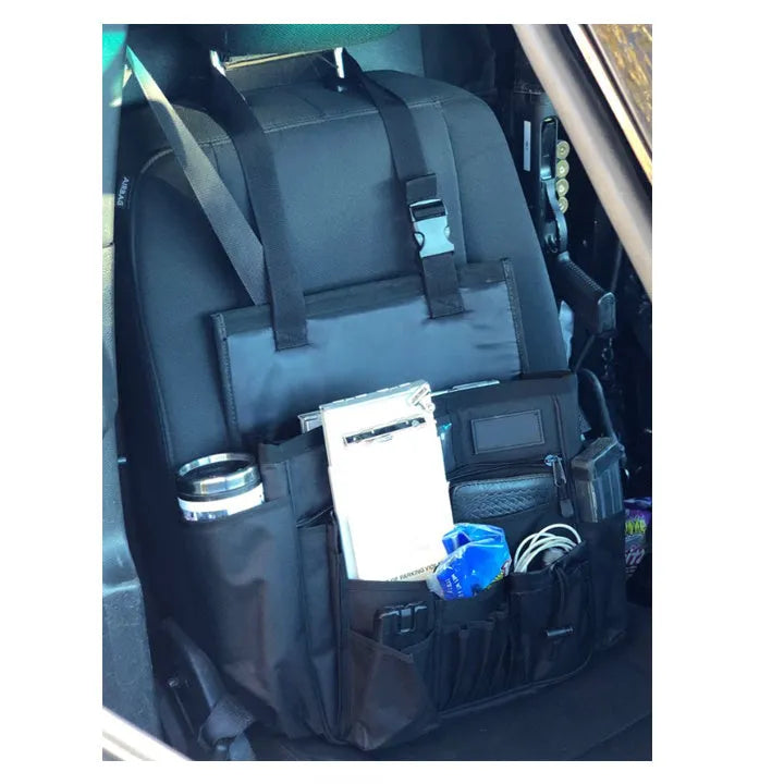 Black 600D Oxford cloth car seat back storage bag, 55 x 37 cm, for car use
