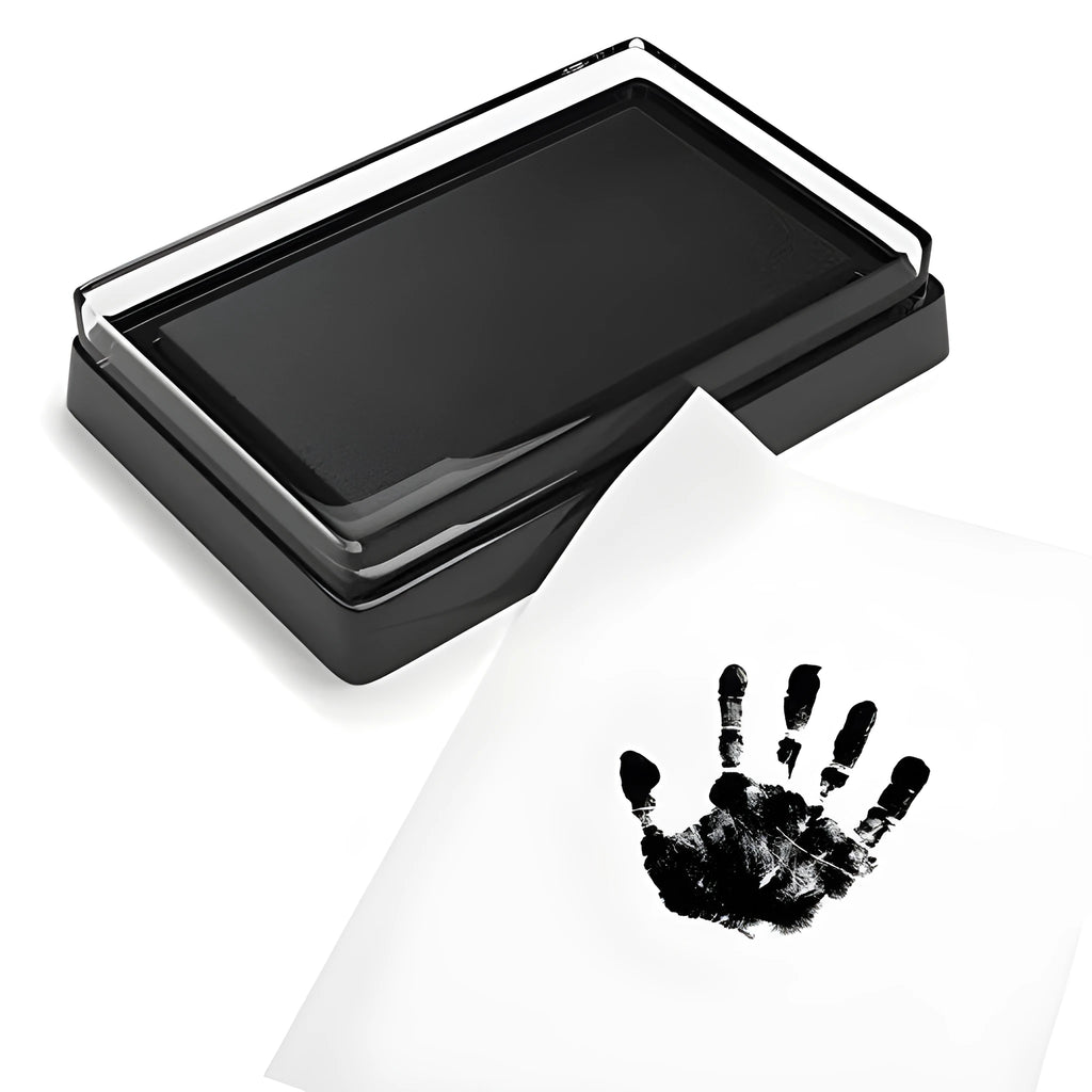 Baby hand and foot print kit with black inkpad, 90 x 60 mm print area, 9 x 6 cm frame size, OPP bag