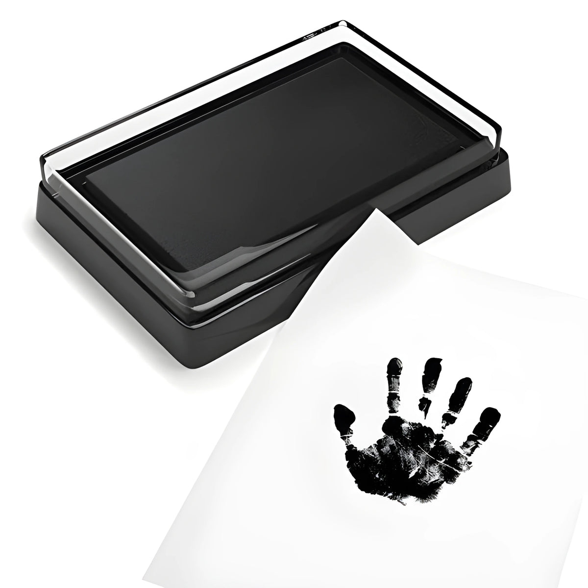 Baby hand and foot print kit with black inkpad, 90 x 60 mm print area, 9 x 6 cm frame size, OPP bag
