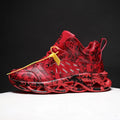 Men's high-top winter basketball shoes in camouflage and solid colours on a white background.