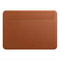 PU leather notebook liner bag in blue for 13.3 inch MacBook with embroidery accent
