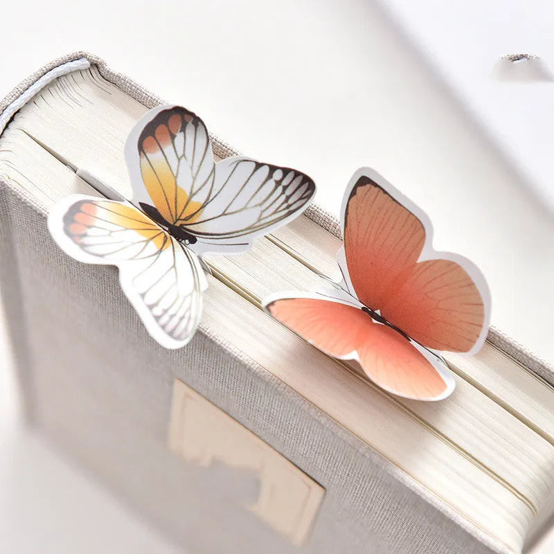 Butterfly shaped paper bookmark in Japanese Korean cute stationery style