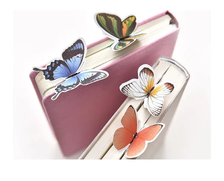 Butterfly shaped paper bookmark in Japanese Korean cute stationery style