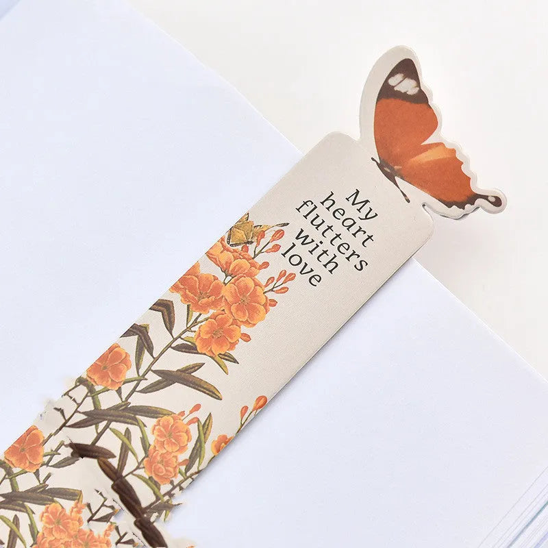 Butterfly shaped paper bookmark in Japanese Korean cute stationery style