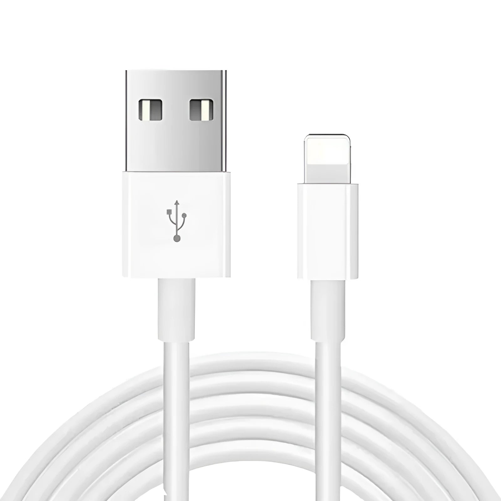 White 20W USB-C PD fast wall charger and cable for iPhone and iPad.