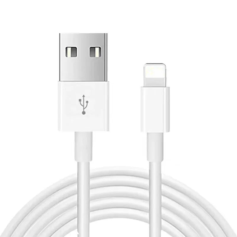 White 20W USB-C PD fast wall charger and cable for iPhone and iPad.