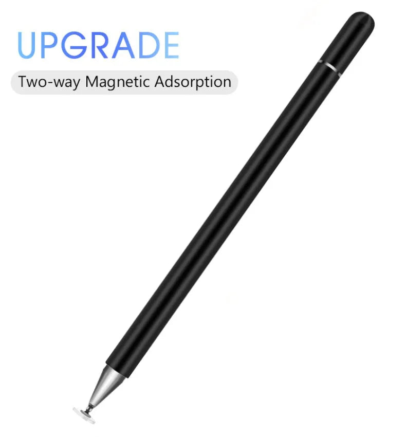 Black passive capacitance pen with aluminium alloy body and nano nib for touchscreens
