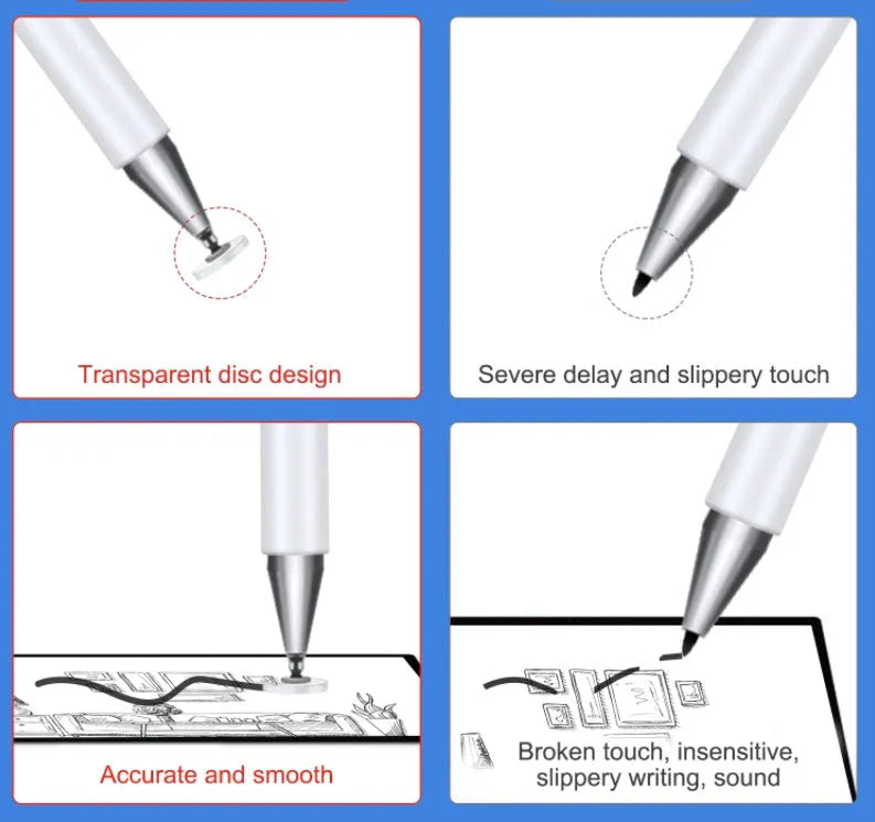 Black passive capacitance pen with aluminium alloy body and nano nib for touchscreens