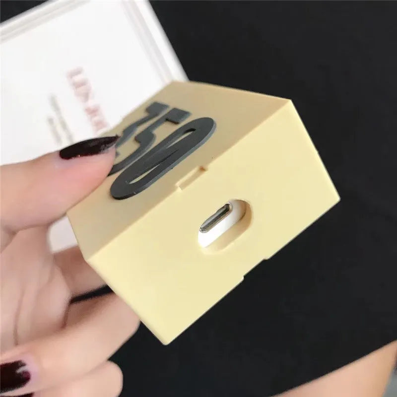 Silicone protective case for AirPods 1st and 2nd generation with carabiner clip attached