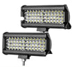 Black aluminium 144W four-row LED work light with spotlight beam, 8000LM, 12V, for GM vehicle front bumper or roof
