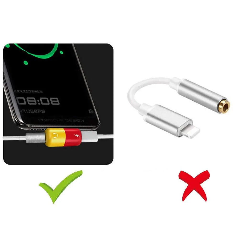 Blue Huawei phone case with integrated micro-USB and 3.5mm headphone jack adapter plug.