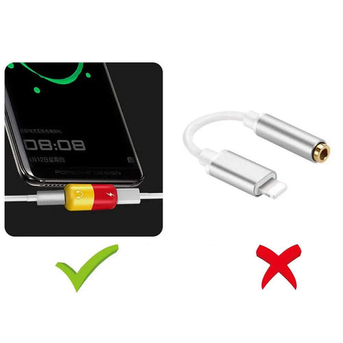 Blue Huawei phone case with integrated micro-USB and 3.5mm headphone jack adapter plug.