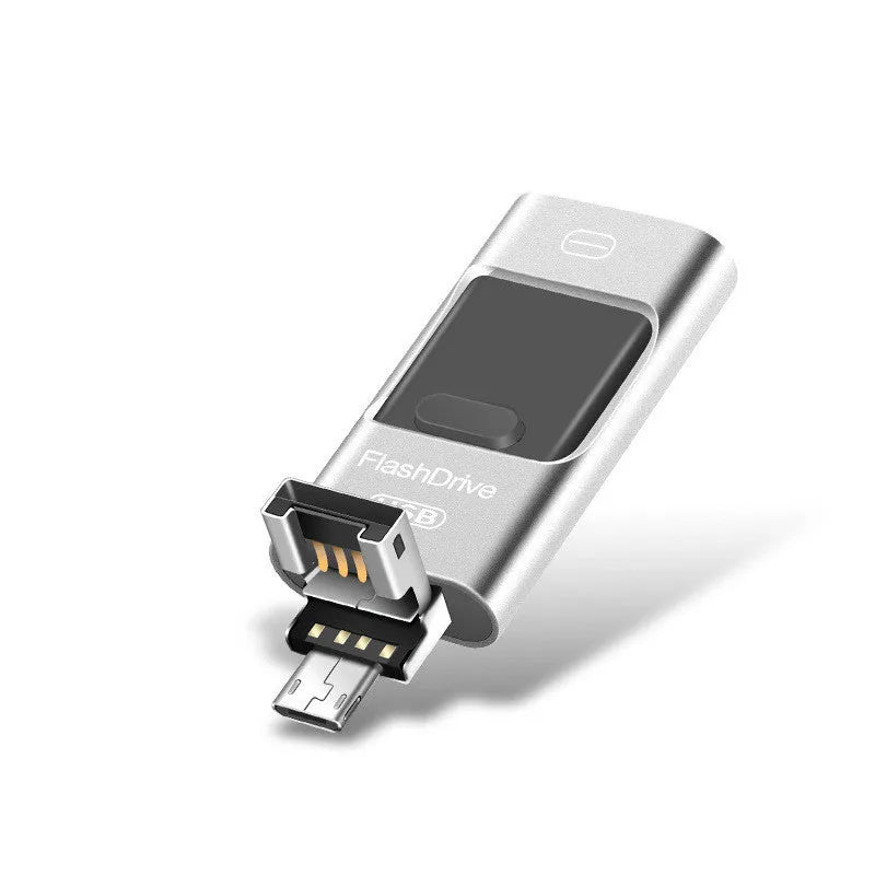 Three-purpose USB 3.0 flash drive with metal shell in high speed silver, 64G and 8GB options