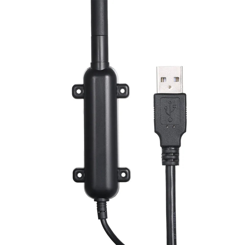 Outdoor WiFi Receiver Long Range 1000m Wireless Network Card USB Adapter Black 802.11b/g/n 2.4GHz ISM Band RT3070 Chip Smart MIMO Antenna for Camping NDS PSP X-link Support Waterproof