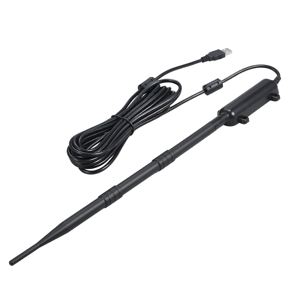Outdoor WiFi Receiver Long Range 1000m Wireless Network Card USB Adapter Black 802.11b/g/n 2.4GHz ISM Band RT3070 Chip Smart MIMO Antenna for Camping NDS PSP X-link Support Waterproof
