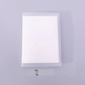 White frosted plastic business card booklet holder with multiple pockets