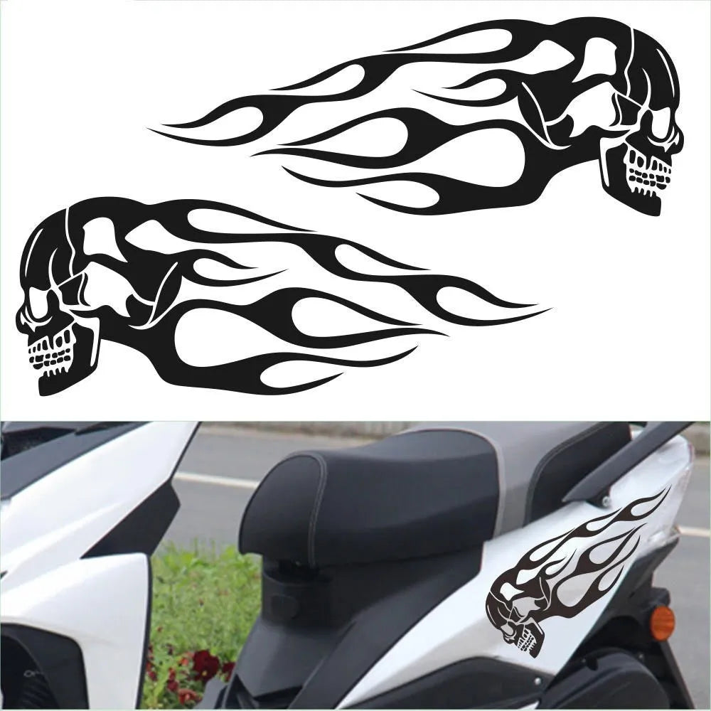General Motors PVC motorcycle body sticker black 18x10cm on clean surface