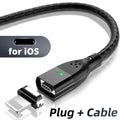 Household simple fast charging magnetic data cable with Android suction head in blue, 1M length