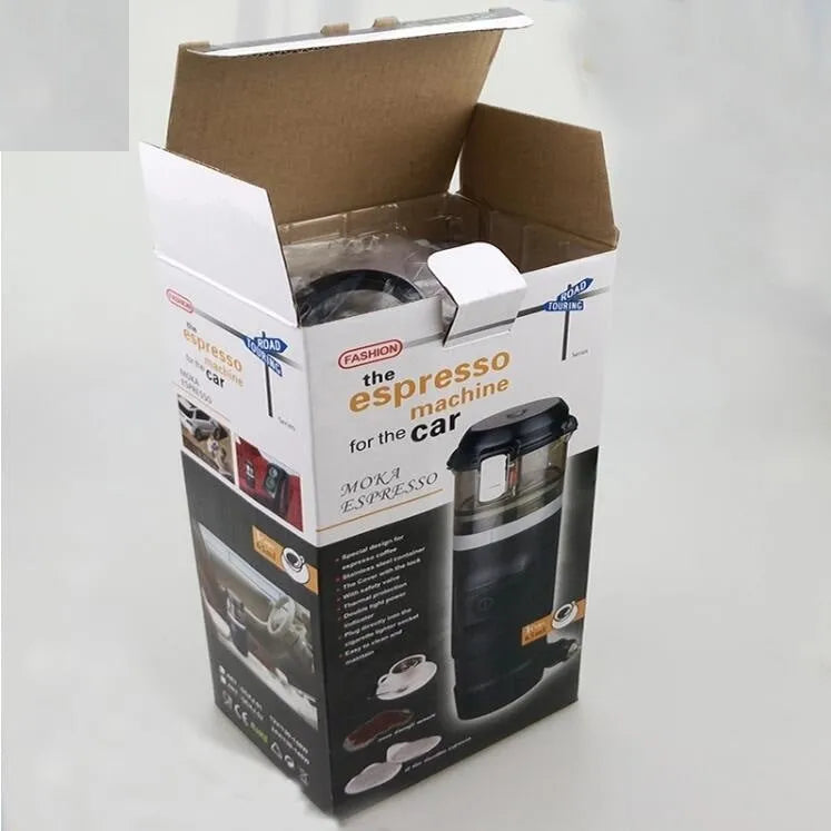 60ml nylon car moka pot with cigarette lighter heating head for portable coffee brewing
