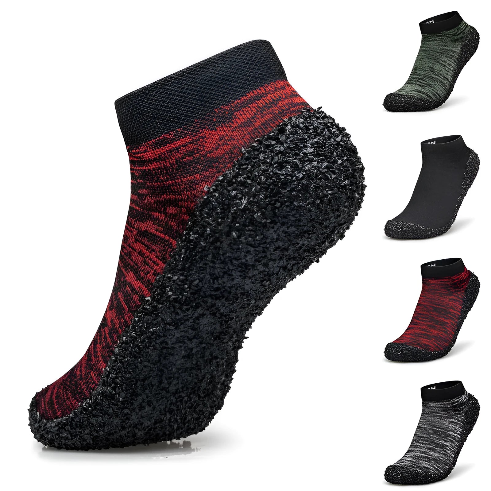 Breathable high-top multifunctional rock climbing shoes in black with VIBRAM rubber outsole and Gore-Tex lining