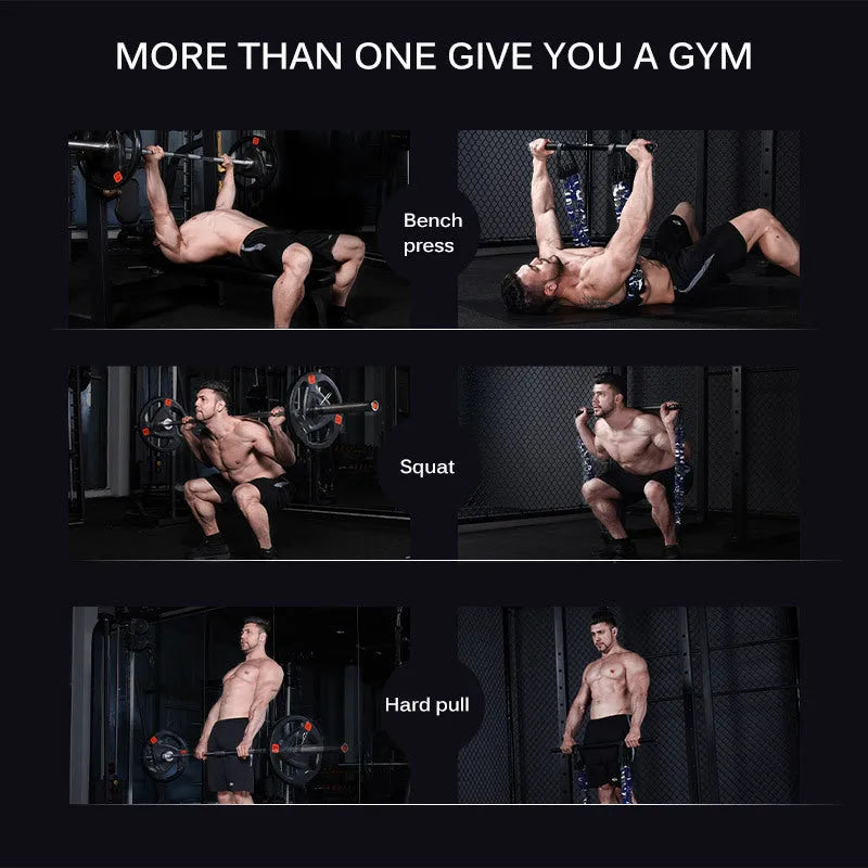 Camouflage bench press rally elastic belt with three-level resistance adjustment for squat and push-up training