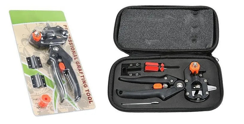 Alloy steel grafting pliers with 2 blades for U-cut V-cut Ω-cut rootstock and scion matching in fruit tree pruning