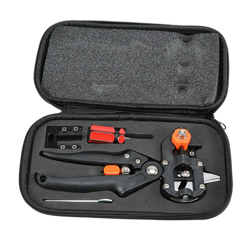 Alloy steel grafting pliers with 2 blades for U-cut V-cut Ω-cut rootstock and scion matching in fruit tree pruning