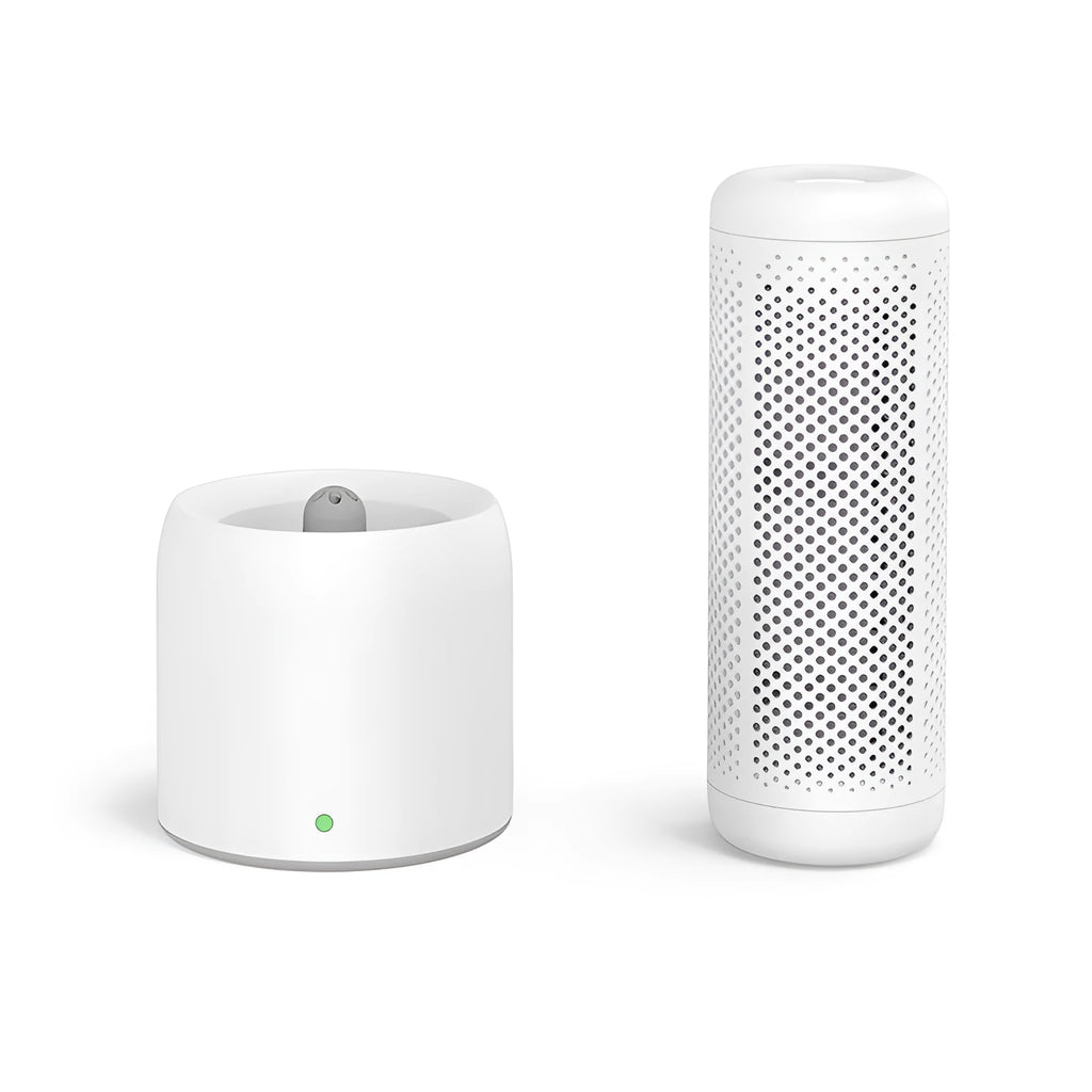 White small indoor dehumidifier with 1 litre water tank for rooms under 10 square metres