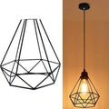 Black Nordic retro iron chandelier, 21x26x26cm, LED light source, 220V