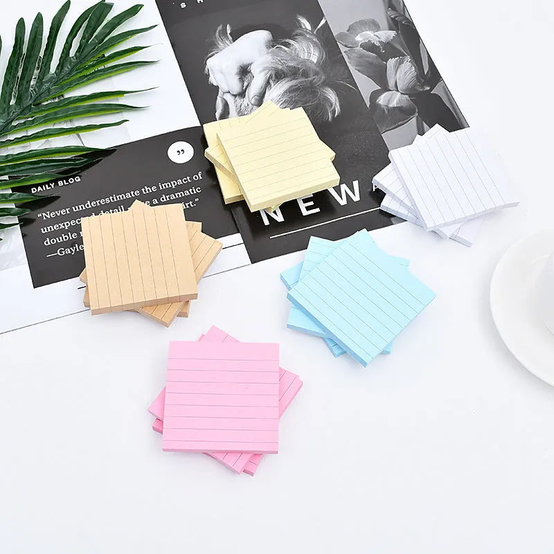 7.5cm square sticky note pad with 100 colour paper sheets and paper note box in coffee, grey or white