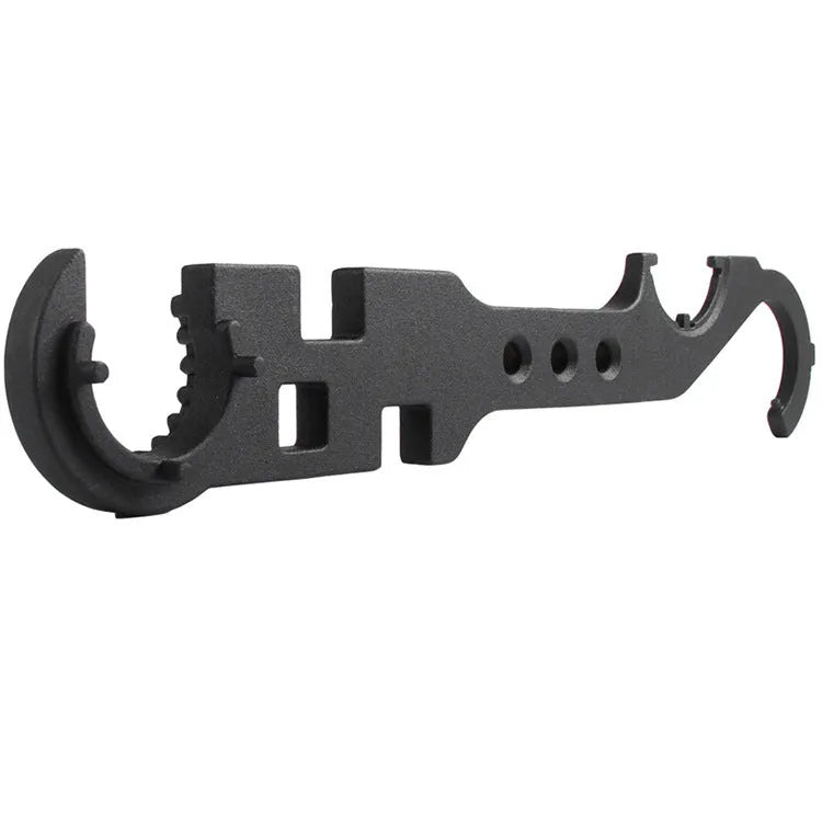Black 40Cr steel multi-function combination wrench for AR-15 and M4 platform maintenance.