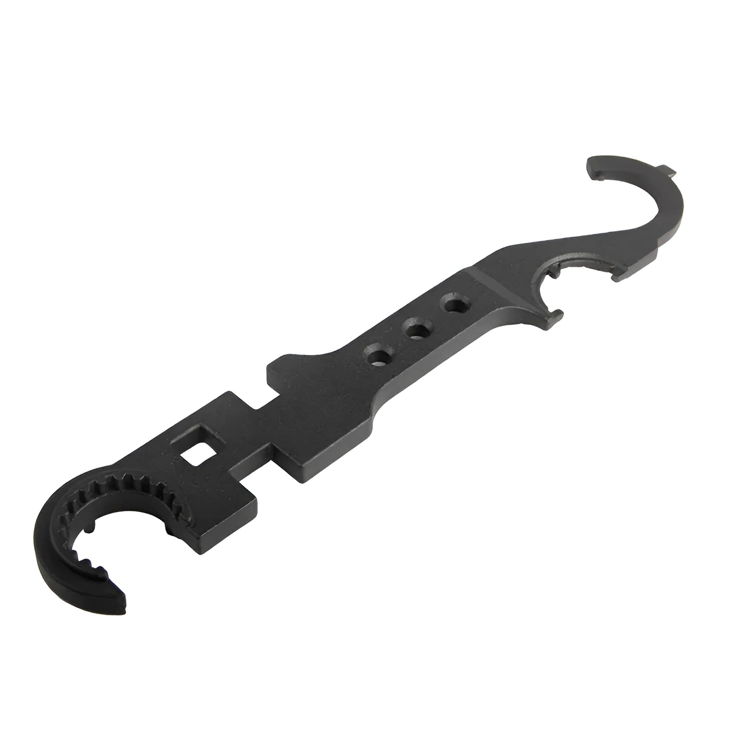 Black 40Cr steel multi-function combination wrench for AR-15 and M4 platform maintenance.
