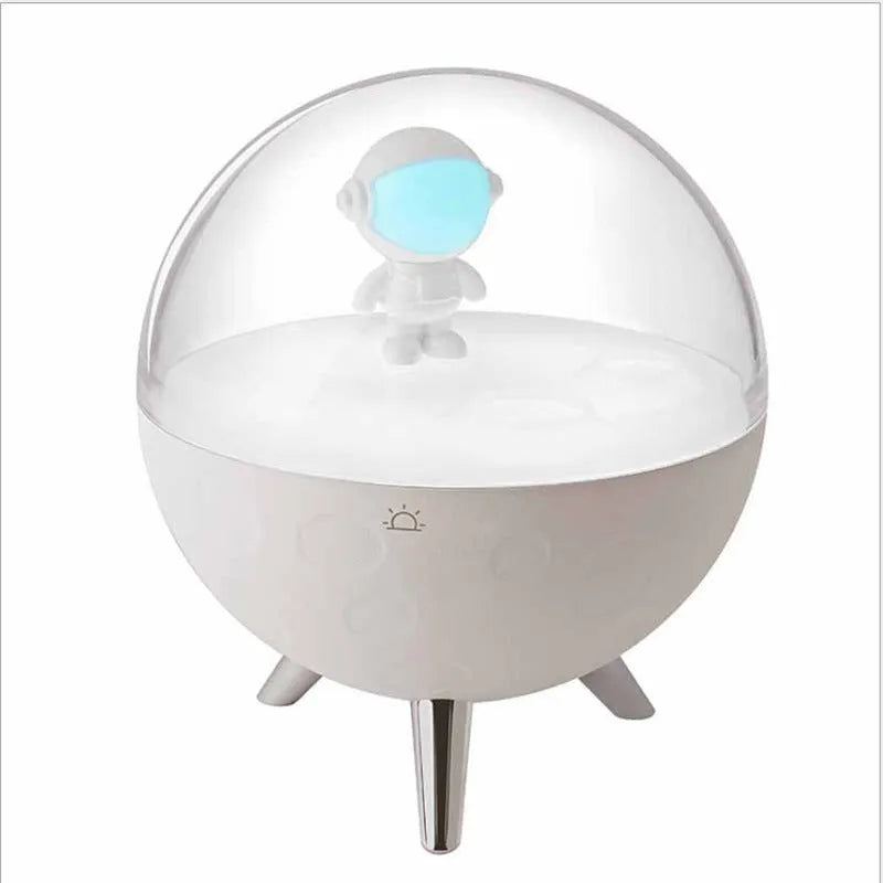 USB-powered LED night light showing modern and cartoon style options in white and blue colour variants