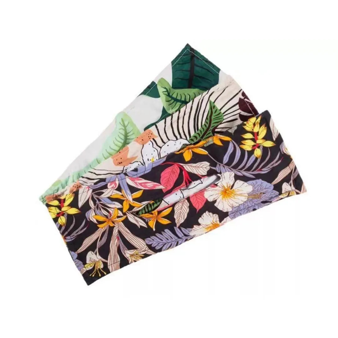 Cotton French retro style headband with a bowknot for women, shown in a set of multiple colours.