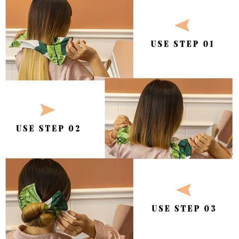 Cotton French retro style headband with a bowknot for women, shown in a set of multiple colours.
