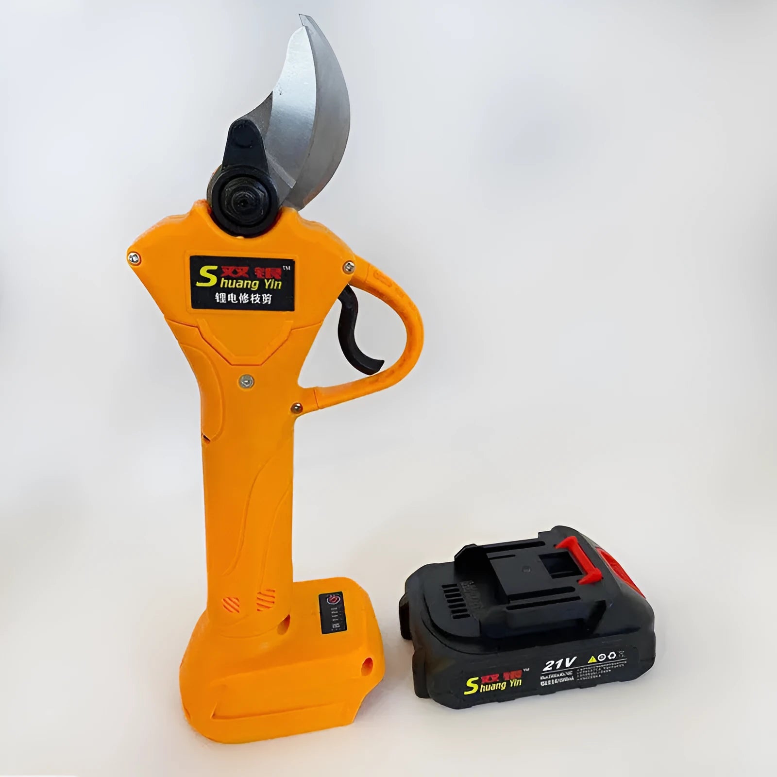 Double Silver SY350 electric garden shears with lithium batteries for fruit tree branch pruning