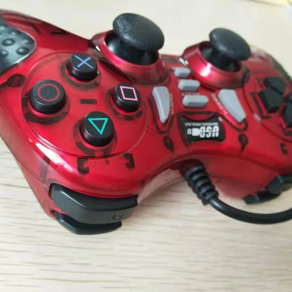 Red ABS plastic USB gamepad controller for Android, PC, XBOX360, STB and PS3 gaming systems