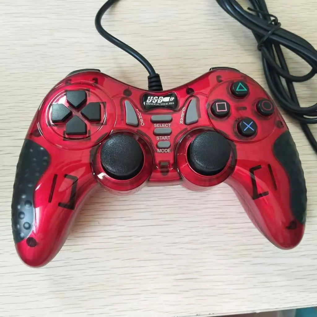 Red ABS plastic USB gamepad controller for Android, PC, XBOX360, STB and PS3 gaming systems