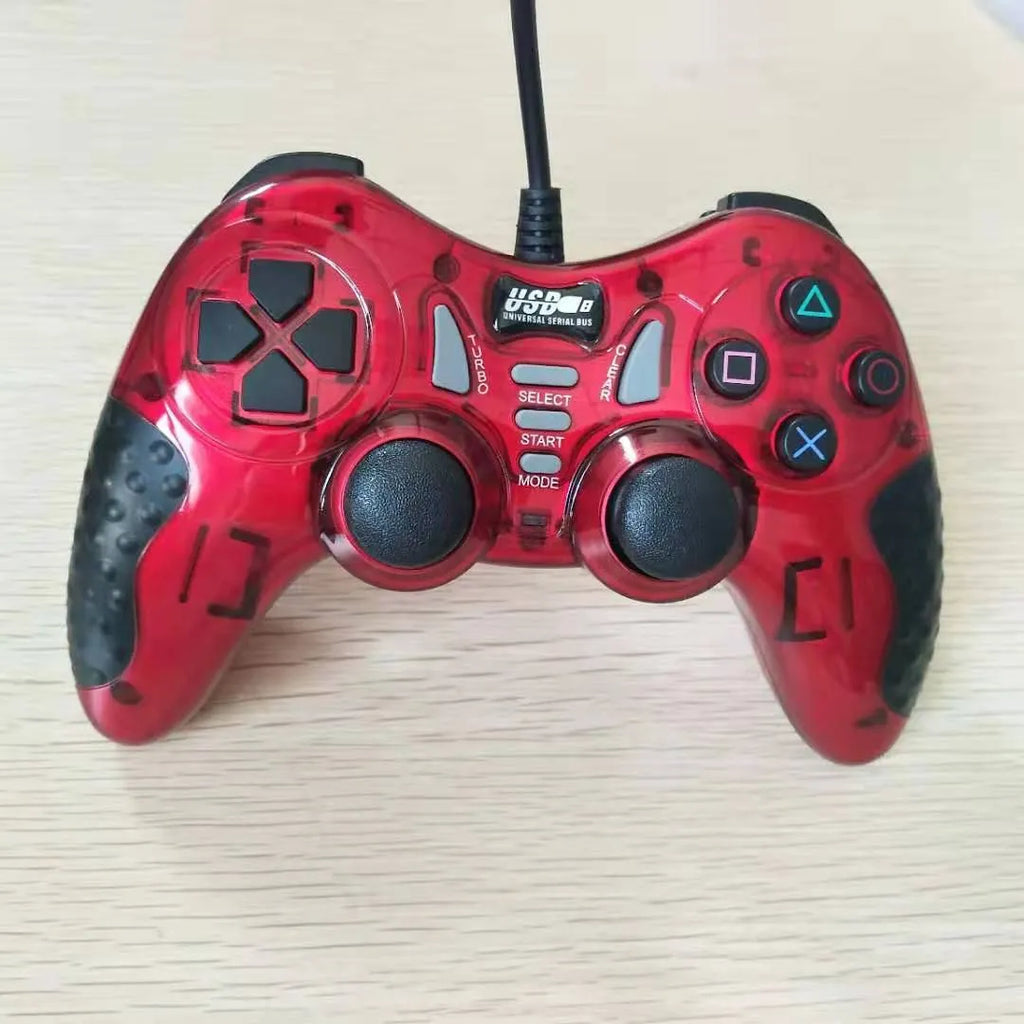 Red ABS plastic USB gamepad controller for Android, PC, XBOX360, STB and PS3 gaming systems