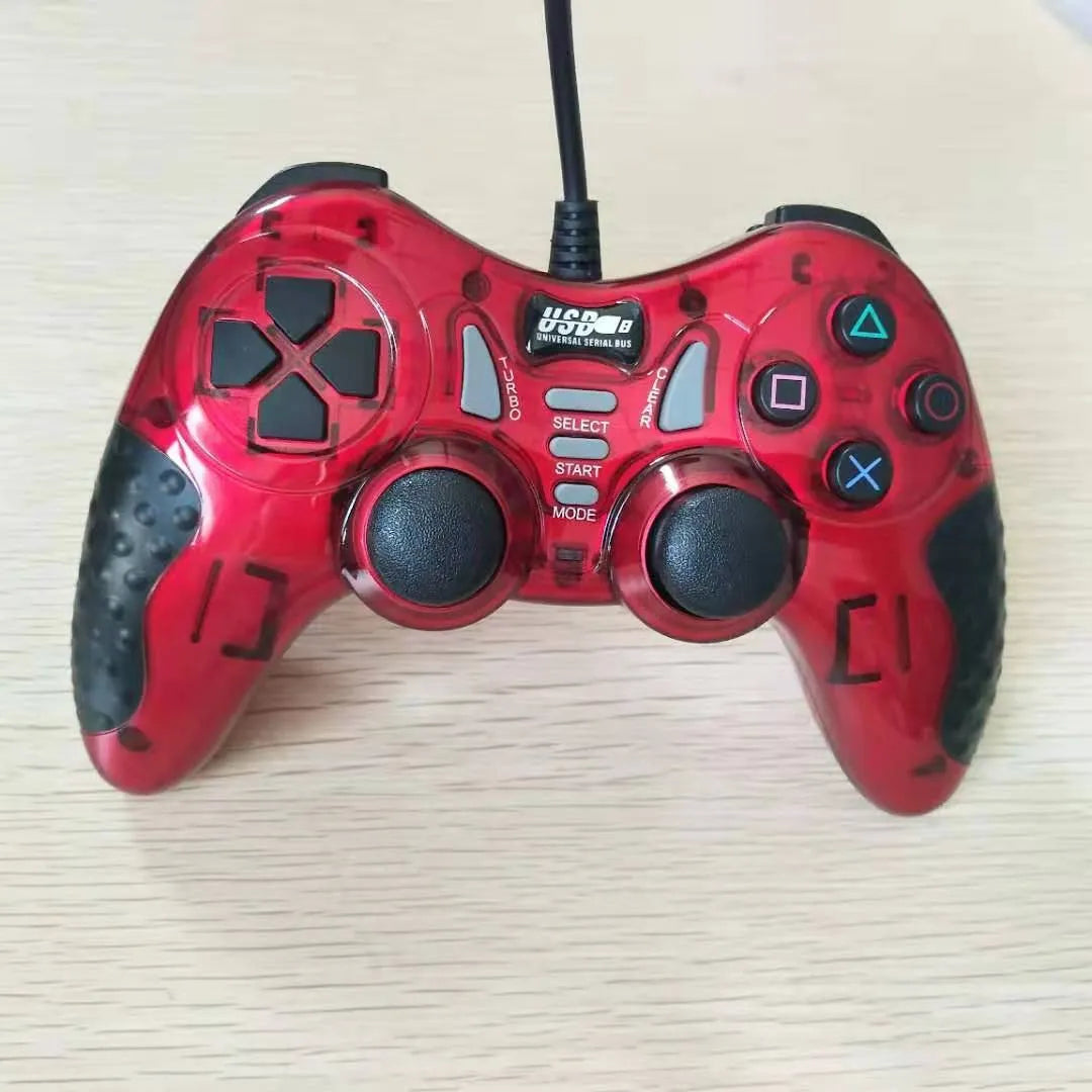 Red ABS plastic USB gamepad controller for Android, PC, XBOX360, STB and PS3 gaming systems