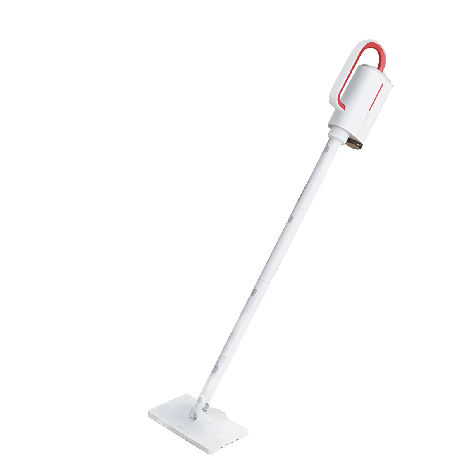 Deerma DEM-ZQ610 white steam cleaner main unit with brush heads and glass scraper attachments