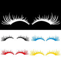 Motorcycle headlight eyebrow stickers, 25cm x 11cm PET pair, black or white, style A278