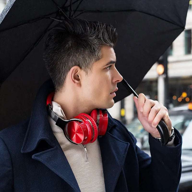 Kayo Cowin E7-Pro ANC Bluetooth over-ear headphones in black, red, pink or white.