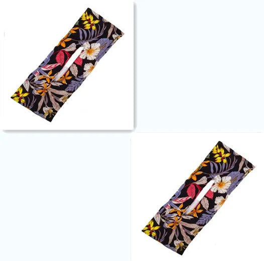 Cotton French retro style headband with a bowknot for women, shown in a set of multiple colours.