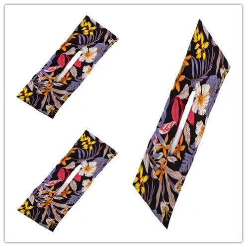 Cotton French retro style headband with a bowknot for women, shown in a set of multiple colours.