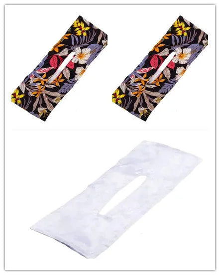 Cotton French retro style headband with a bowknot for women, shown in a set of multiple colours.