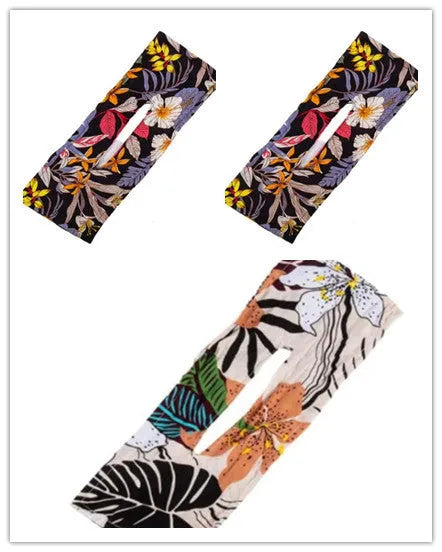 Cotton French retro style headband with a bowknot for women, shown in a set of multiple colours.